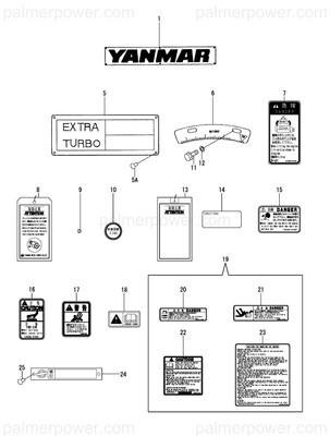 Order YANMAR 42220-008610 Label, Yanmar Mark