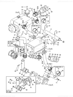 Order YANMAR 148016-49520 Bend, Cooler Outlet