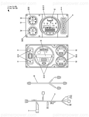 Order YANMAR 164100-21100 Harness, Panel