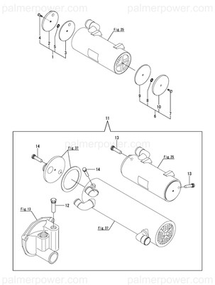 Order YANMAR 119175-33390 Cover, Generator