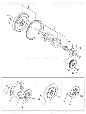 Order YANMAR 129271-21661 Pulley, Crank 6Pk