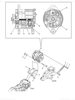 Order YANMAR 119593-77301 Bracket, Alternator