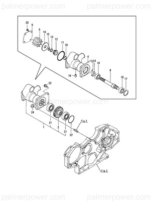 Order YANMAR 119171-42520 Shaft, Impeller