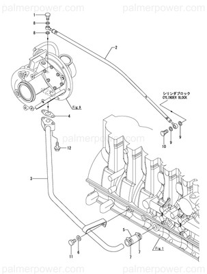 Order YANMAR 119773-39610 Pipe Assy, Oil Inlet