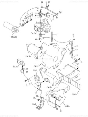 Order YANMAR 119595-39700 Pipe Assy, Oil Inlet