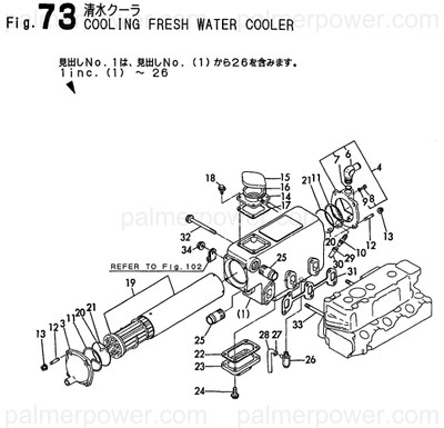 Order YANMAR 728390-44500 Cooler Assy, Water