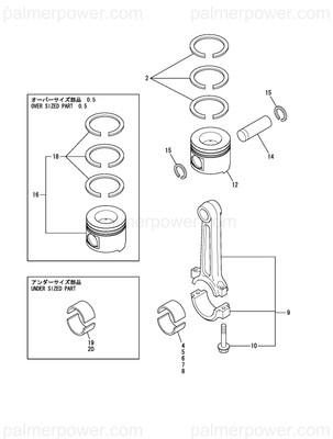 Order YANMAR 119770-02010 Pin, Piston