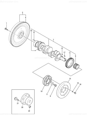 Order YANMAR 129693-21660 Washer, V-Pulley