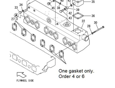 YANMAR 119595-13300 Gasket, Manifold