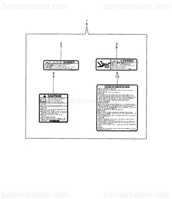 Order YANMAR 128296-07460 Label, Operation
