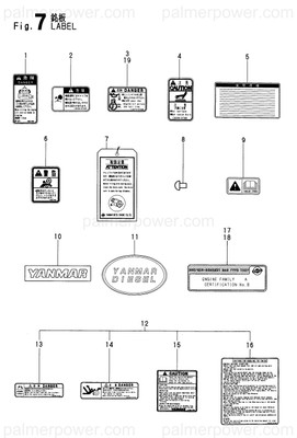 Order YANMAR 119775-07510 Label, Bso