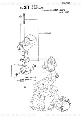 Order YANMAR 24311-000350 O-Ring, 1Ap35.0