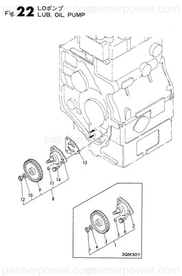 Order YANMAR 124450-32020 Gasket, Oil Pump