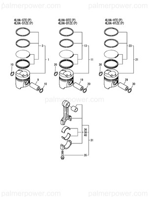 Order YANMAR 119181-22081 Piston Assy