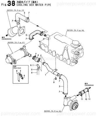 Order YANMAR 129495-49010 Pipe, Sea Water A