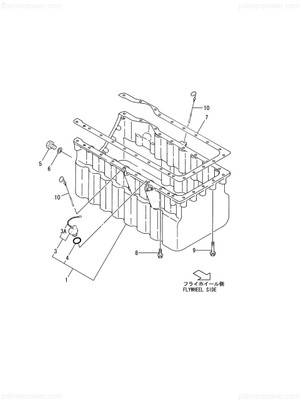 Order YANMAR 126430-01712 Gasket, Oil Pan