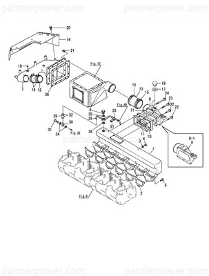 Order YANMAR 127695-18161 Duct, Air Heater C
