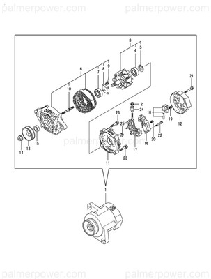 Order YANMAR 119620-77380 Rotor Assy