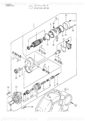 Order YANMAR 129407-77010 Starter, Ra1.4