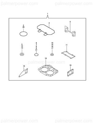 Order YANMAR 119415-11330 Gasket, Bonnet Cover