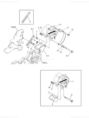 Order YANMAR 119000-77250 Bracket, Generator
