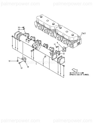 Order YANMAR 126662-13950 Cover, Manifold