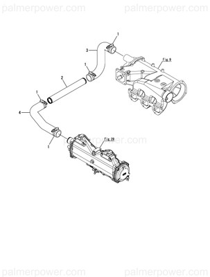 Order YANMAR 127698-49920 Hose, Cooler Outlet