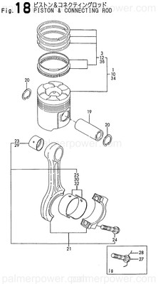 Order YANMAR 144679-23100 Metal, Piston Pin