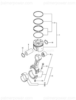 Order YANMAR 748620-22501 Ring Set, Piston