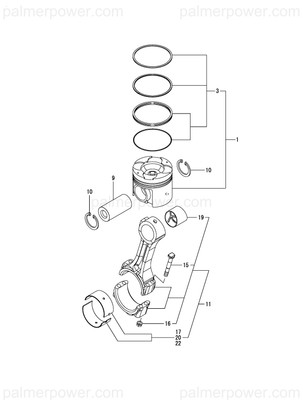 Order YANMAR 148620-22311 Pin, Piston