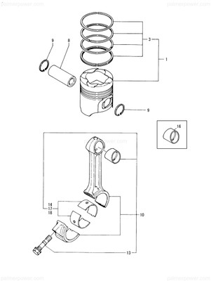 Order YANMAR 127488-22301 Pin, Piston