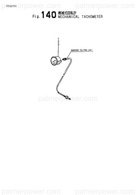 Order YANMAR 42130-550900 Tachometer, 1800Rpm