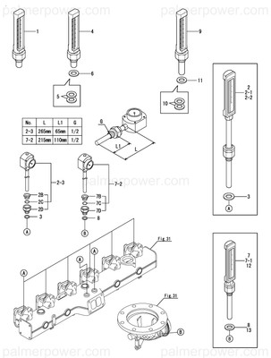 Order YANMAR 28551-030300 Thermometer,100 Alc