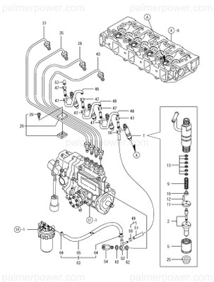 Order YANMAR 119840-59500 Hose Assy, Return