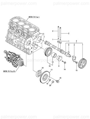 Order YANMAR 158552-51151 Flange, Camshaft