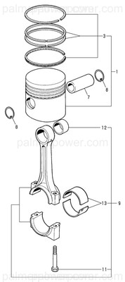 Order YANMAR 724750-22500 Ring Set, Piston
