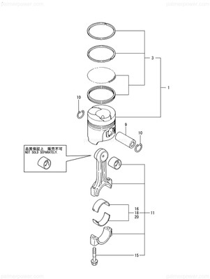 Order YANMAR 119173-22300 Pin, Piston