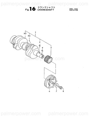 Order YANMAR 129150-21200 Gear, Crankshaft