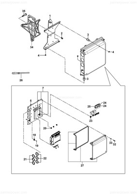 Order YANMAR 120650-75410 Support, Ecu Box