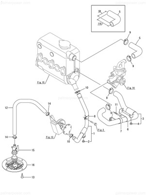 Order YANMAR 128990-49161 Retainer, Hose