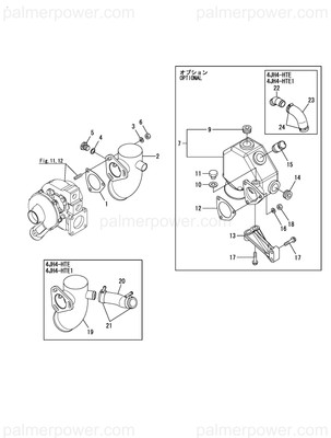 Order YANMAR 129671-13552 Elbow, Water Mixing