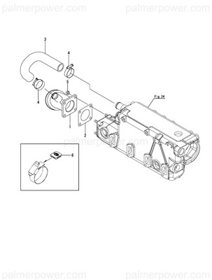 Order YANMAR 129670-49150 Pipe, Sea Water D