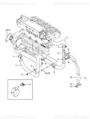 Order YANMAR 129670-49230 Pipe, Sea Water E