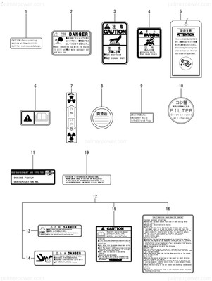 Order YANMAR 128377-07150 Label, Caution