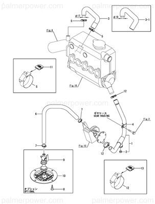 YANMAR 128990-49011 Pipe, Sea Water A | PalmerPower