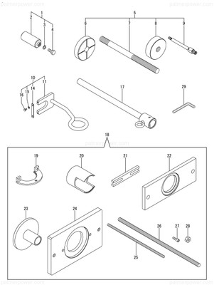 Order YANMAR 177421-09250 Tool,Shaft Stand C