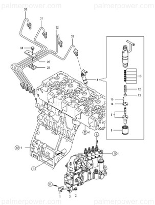 Order YANMAR 123900-59811 Pipe Assy, Injection