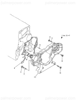 Order YANMAR 124611-01511 Gasket, Gear Case