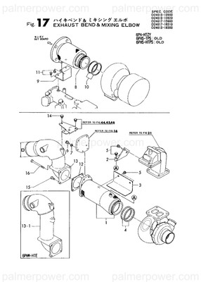 Order YANMAR 124617-13660 Bend Exh