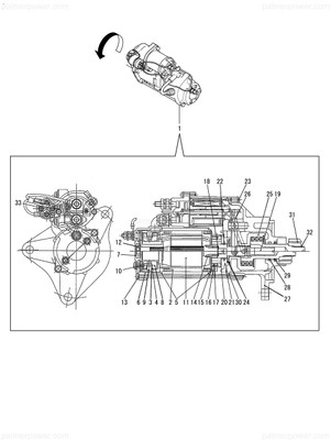 Order YANMAR 126650-77041 Starter, 6Kw